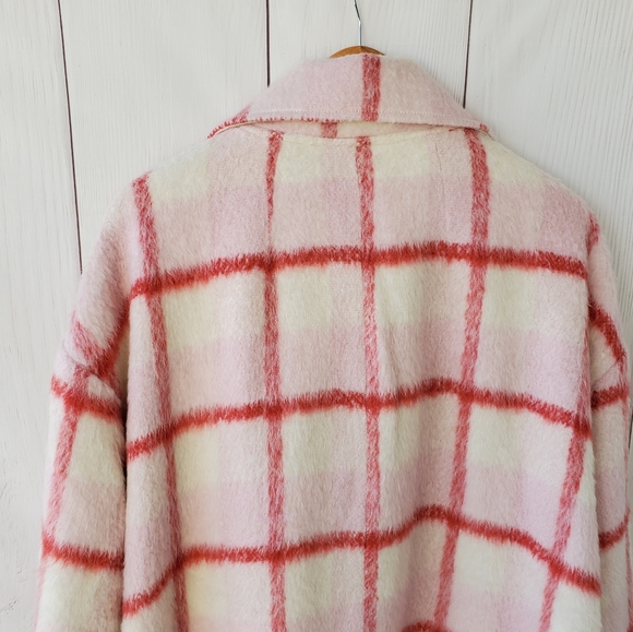 NWOT Anthropologie Eva Franco strawberry plaid coat - Picture 9 of 16